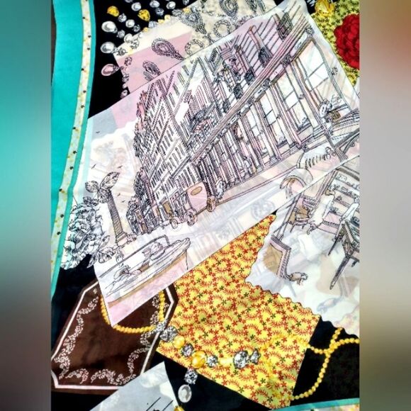 Silk Scarf Paris New York Large - Picture 10 of 13